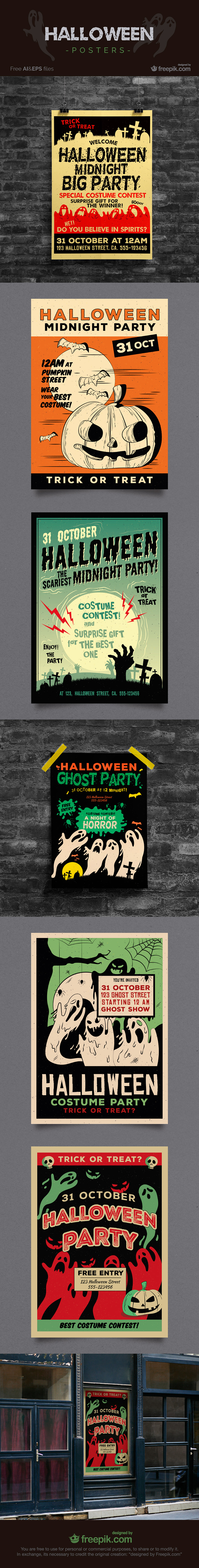 Spooky Halloween Poster Designs