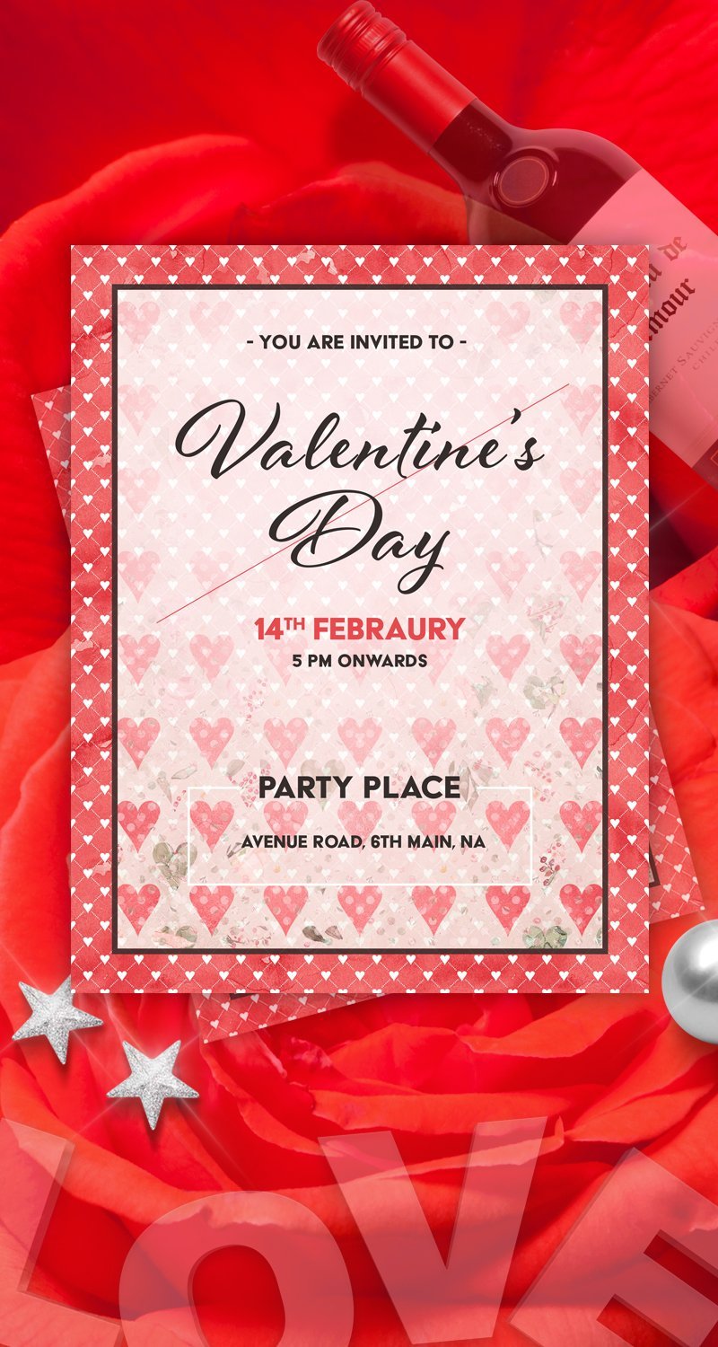 Valentines Day Party Invite Design
