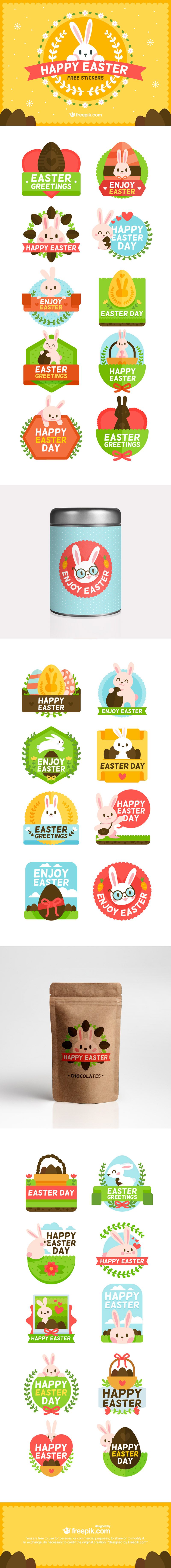 Happy Easter Sticker Design Pack