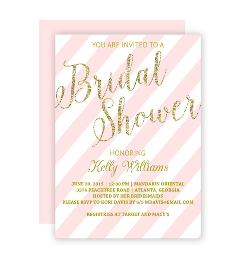 Glitter and Blush Bridal Shower Invitation
