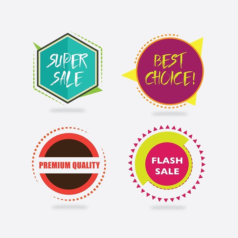 Premium Sale Badge Design Set