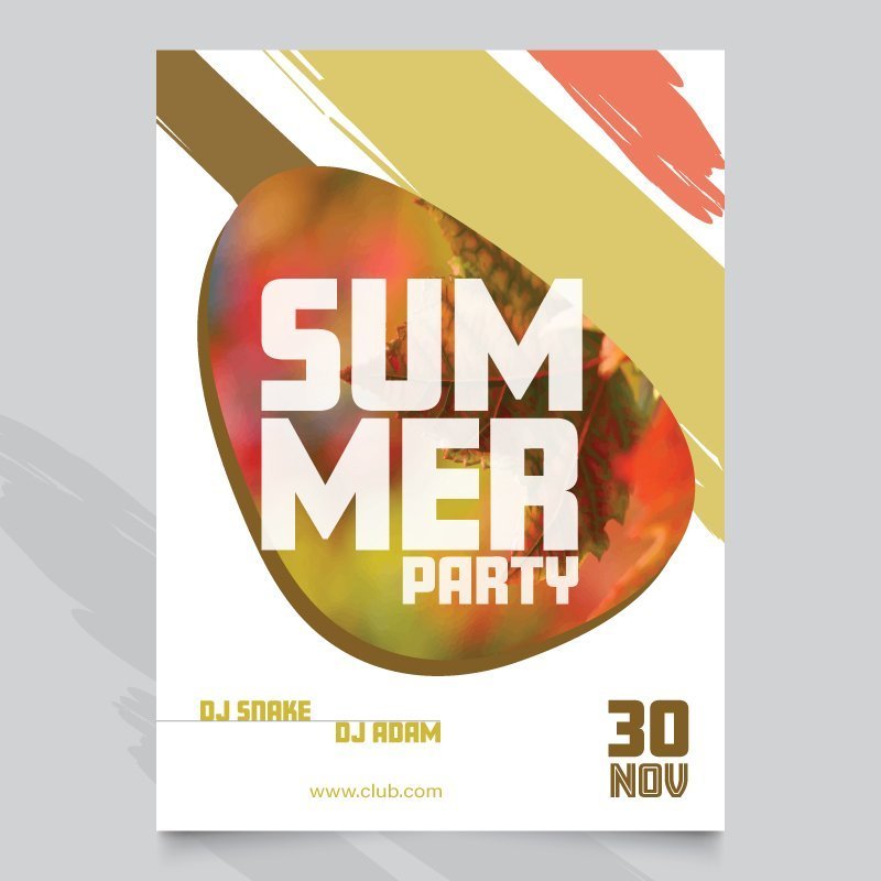 Club Summer Party Poster Design