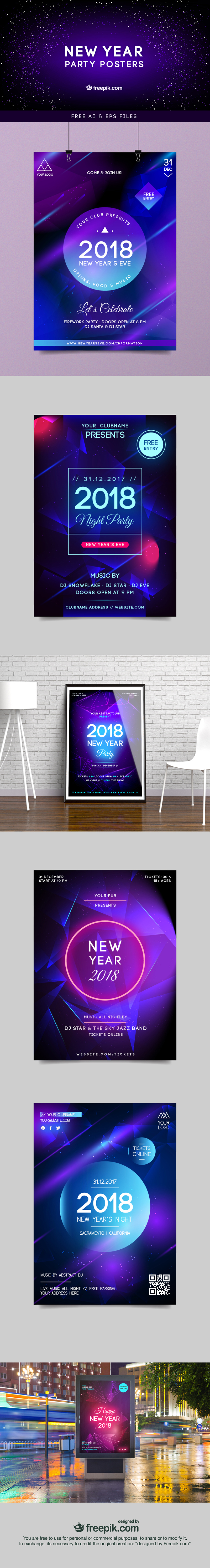 New Year Party Posters