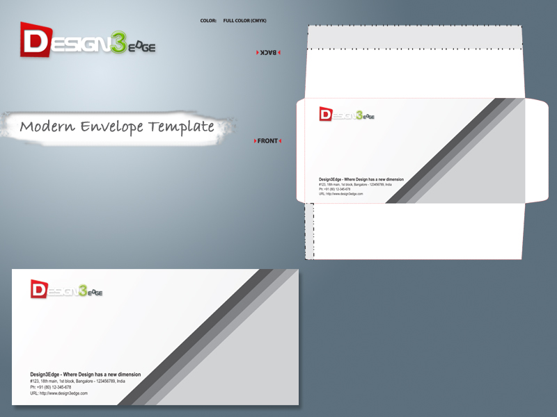 Envelope Template Design from design3edge.com